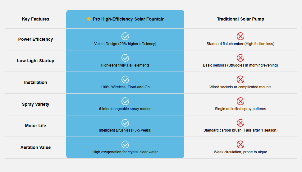 Cleaner comparison chart